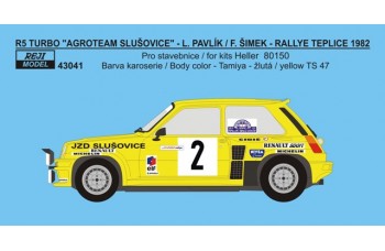 Decal – Renault  5 Turbo „AGROTEAM“ - Rallye Teplice 1982
